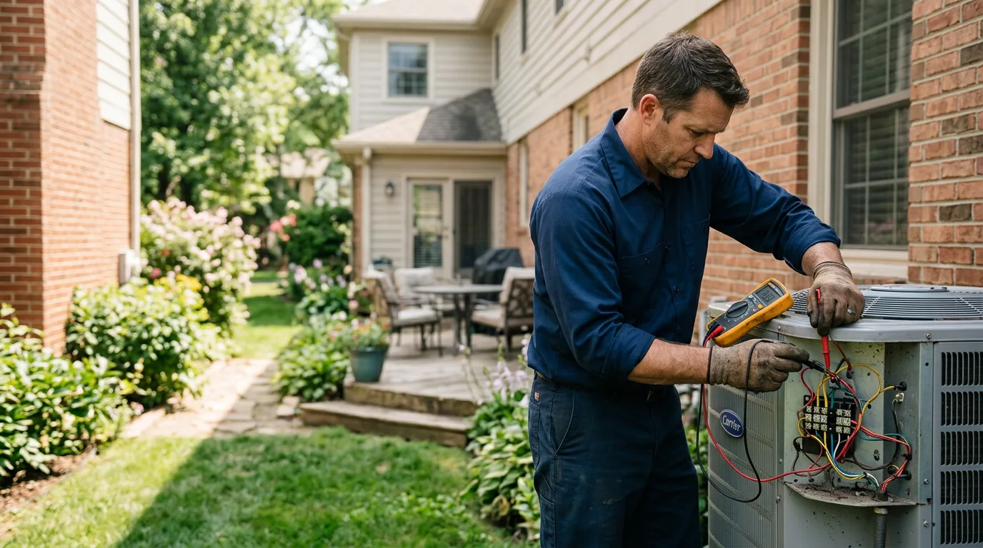 HVAC technician working near Coffeeville, AL